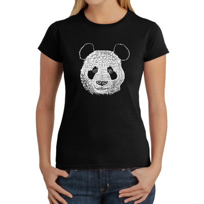 Women's Word Art T-Shirt - Panda