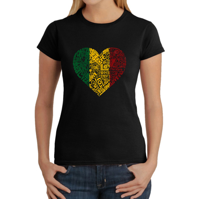 Women's Word Art T-Shirt - One Love Heart