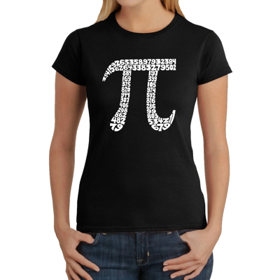 Women's Word Art T-Shirt - THE FIRST 100 DIGITS OF PI