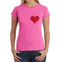 Pink Large All You Need is Love - Women's Word Art T-Shirt