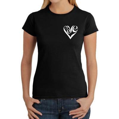 Script Heart - Women's Word Art T-Shirt