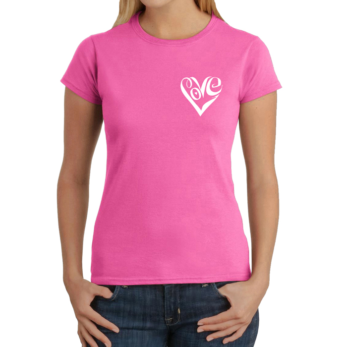 Script Heart - Women's Word Art T-Shirt
