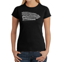 Black XXL Women's Word Art T-Shirt - Pledge of Allegiance Flag