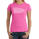 Pink Large Women's Word Art T-Shirt - Pledge of Allegiance Flag