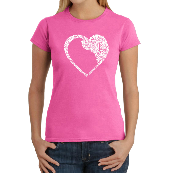 Dog Heart - Women's Word Art T-Shirt