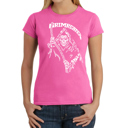 Pink XL Women's Word Art T-Shirt - Grim Reaper