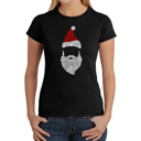 Black XXL Women's Word Art T-Shirt - Santa Claus