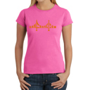Pink Large Women's Word Art T-Shirt - San Francisco Bridge