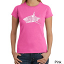 Pink XXL Women's Word Art T-Shirt - SPECIES OF SHARK