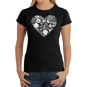 Black Small Sea Shells - Women's Word Art T-Shirt
