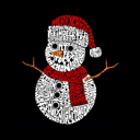  Christmas Snowman - Women's Word Art T-Shirt