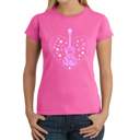 Pink Medium It's A Love Story - Women's Word Art T-Shirt