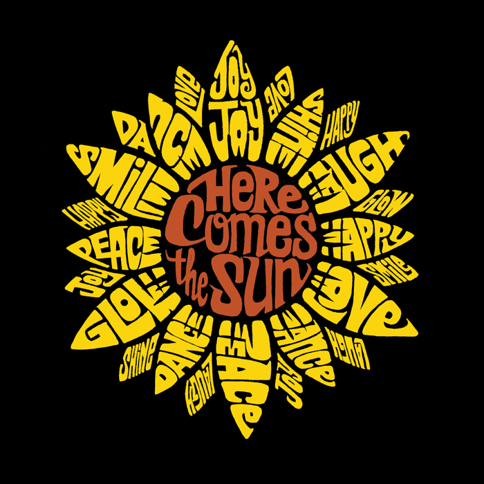 Women's Word Art T-Shirt - Sunflower