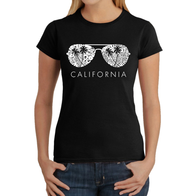 Women's Word Art T-Shirt - California Shades