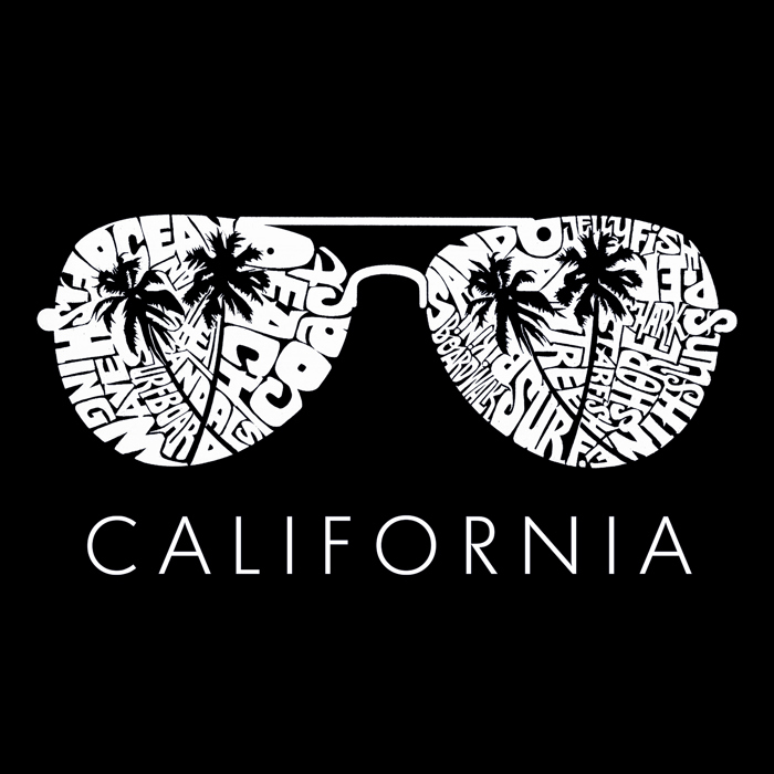 Women's Word Art T-Shirt - California Shades