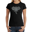 Black XXL Women's Word Art T-Shirt - Tusks