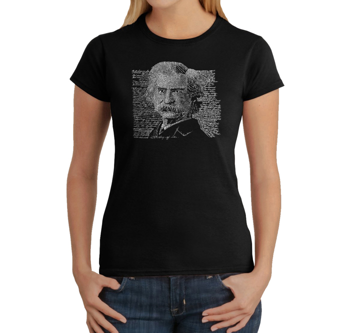 Women's Word Art T-Shirt - Mark Twain
