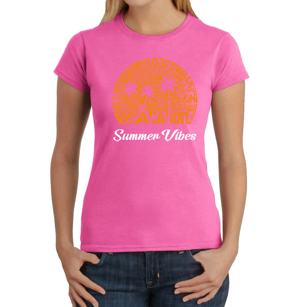 Summer Vibes - Women's Word Art T-Shirt