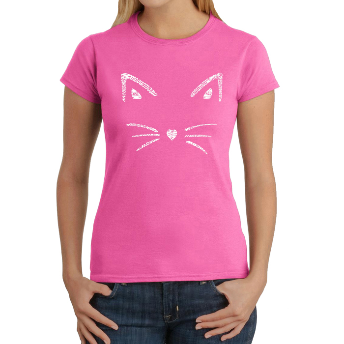 Women's Word Art T-Shirt - Whiskers