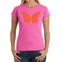 Pink XL Butterfly - Women's Word Art T-Shirt