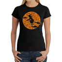 Black XL Women's Word Art T-Shirt - Spooky Witch