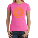 Pink XL Women's Word Art T-Shirt - Spooky Witch
