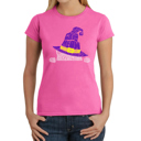  Peeking Witch Cat - Women's Word Art T-Shirt