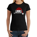 Black X-Small Christmas Peeking Cat - Women's Word Art T-Shirt