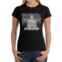 Black XXL Women's Word Art T-Shirt - Zen Buddha
