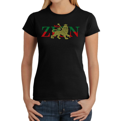 Women's Word Art T-Shirt - Zion - One Love