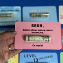Bruh Pink Funny Gift for teen boy Bruh Money Card gift |  teens gifts for boys Cash Holder Dome gift for 13th birthday for boys 14th birthday
