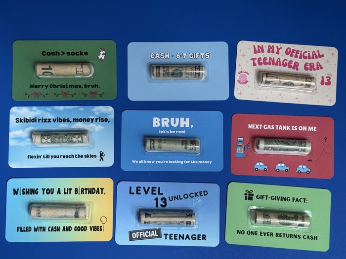 Funny Gift for teen boy Bruh Money Card gift |  teens gifts for boys Cash Holder Dome gift for 13th birthday for boys 14th birthday