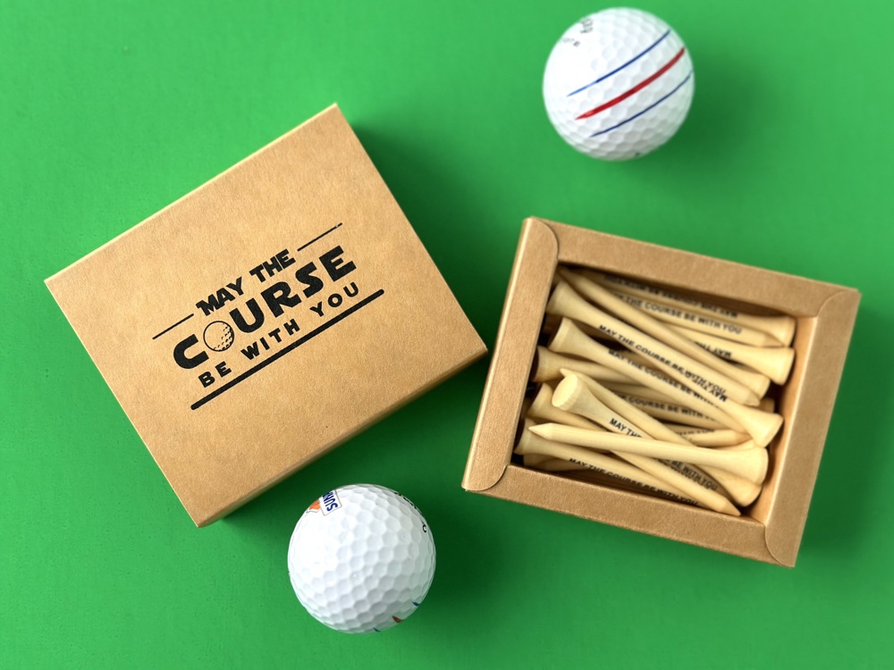 Golf Tees  May the course be with you funny gift for dad grandpa for Father's Day and Valentines