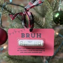 Red Bruh  Christmas Money Card gift | cash card for Christmas teens gifts boys Cash Holder Dome | Christmas Card Ornament for teens