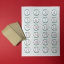 Coin envelopes+stickers Christmas Advent Calendar Charm Bracelet and Necklace for kids girls DIY kit