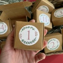 tiny boxes + stickers Christmas Advent Calendar Charm Bracelet and Necklace for kids girls DIY kit