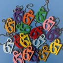 Gold 67 Funny Meme Keychain – 3D Printed Number Keychain, School Birthday Handout, Kids & Teens Valentine Favor