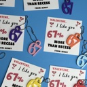  67 Valentine Party Favor funny meme for School birthday Handout For Kids and teens 3d printed keychain