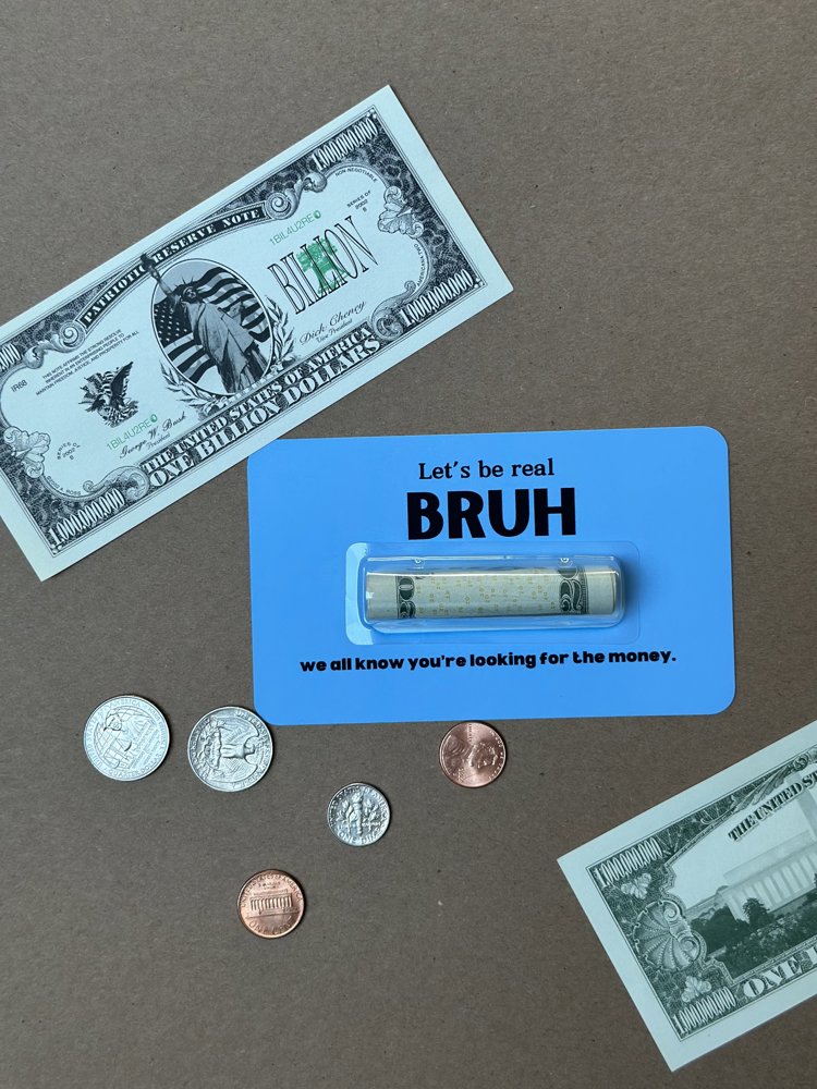 Funny Gift for teen boy Bruh Money Card gift |  teens gifts for boys Cash Holder Dome gift for 13th birthday for boys 14th birthday