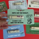 Santa laughing Christmas Money Card gift | cash card for Christmas teens gifts boys Cash Holder Dome | Christmas Card Ornament for teens