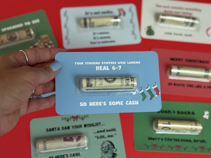 Christmas Money Card gift | cash card for Christmas teens gifts boys Cash Holder Dome | Christmas Card Ornament for teens