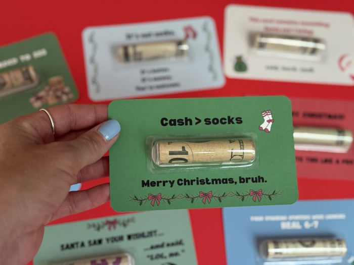 Christmas Money Card gift | cash card for Christmas teens gifts boys Cash Holder Dome | Christmas Card Ornament for teens