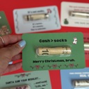 cash>socks Christmas Money Card gift | cash card for Christmas teens gifts boys Cash Holder Dome | Christmas Card Ornament for teens