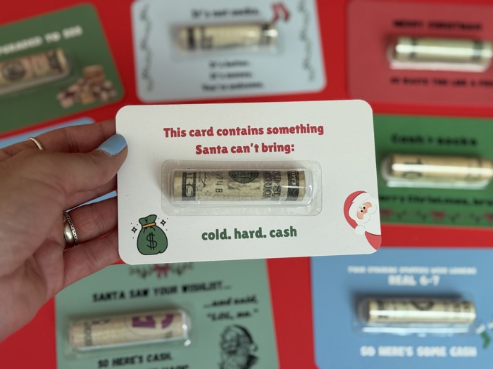 Christmas Money Card gift | cash card for Christmas teens gifts boys Cash Holder Dome | Christmas Card Ornament for teens