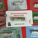 cold.hard.cash Christmas Money Card gift | cash card for Christmas teens gifts boys Cash Holder Dome | Christmas Card Ornament for teens