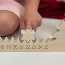  Wooden Advent Calendar Countdown to Christmas with star and Christmas tree