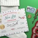  Santa Nice List Certificate Christmas set