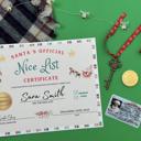 Whole Set Santa Nice List Certificate Christmas set