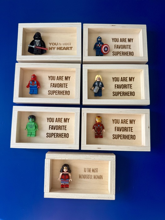 Superhero gift character shadow box Box Frame gift for daddy men brother - Funny gift anniversary for him superhero fan Love you