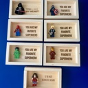  Superhero gift character shadow box Box Frame gift for daddy men brother - Funny gift anniversary for him superhero fan Love you